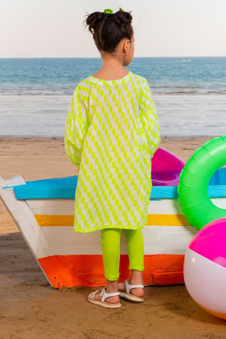 Lawn Yellow Kurti - J. Junaid Jamshed