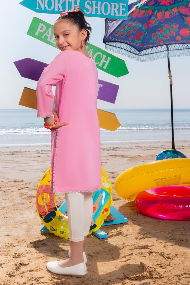 Lawn Pink Kurti - J. Junaid Jamshed