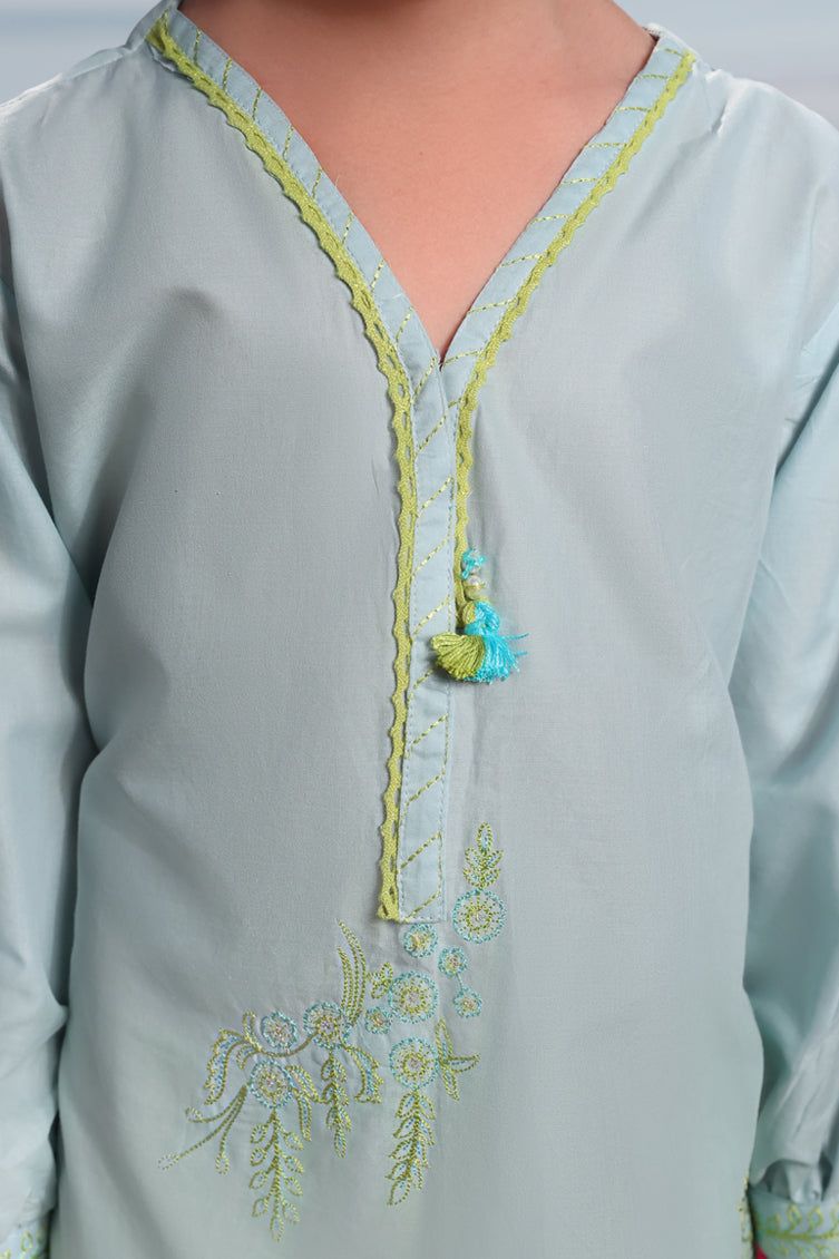 Lawn Blue Kurti - J. Junaid Jamshed