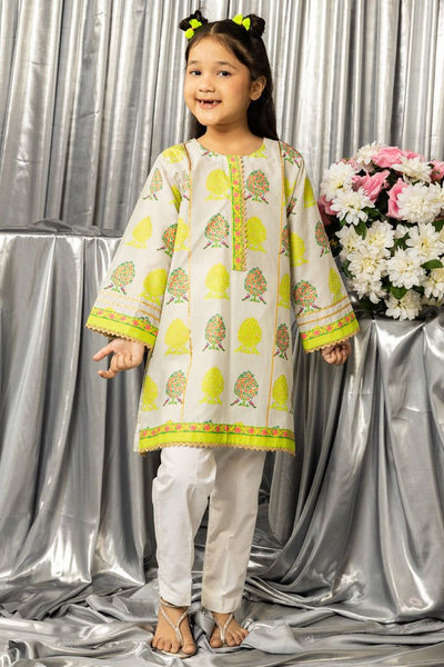 Lawn Green Kurti - J. Junaid Jamshed