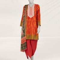 Liminal Red Stitched Suit - J. Junaid Jamshed