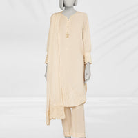 Liminal Brown Stitched Suit - J. Junaid Jamshed