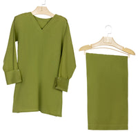 Lawn Green Stitched Suit - J. Junaid Jamshed