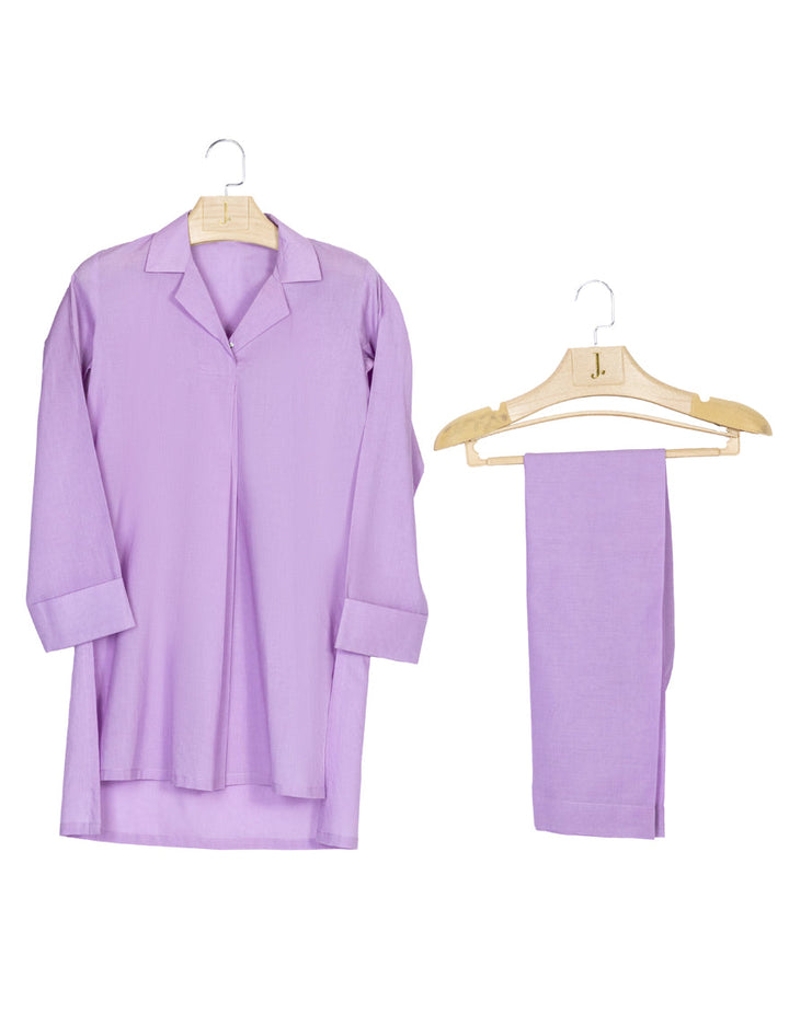 Lawn Lilac Stitched Suit - J. Junaid Jamshed
