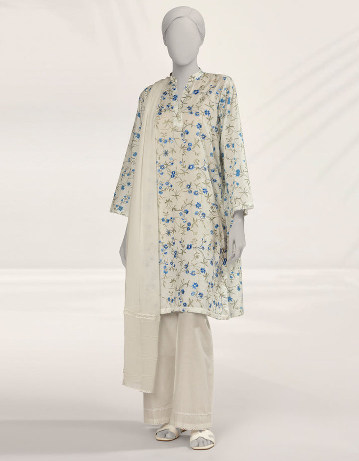 Liminal White Stitched Suit - J. Junaid Jamshed