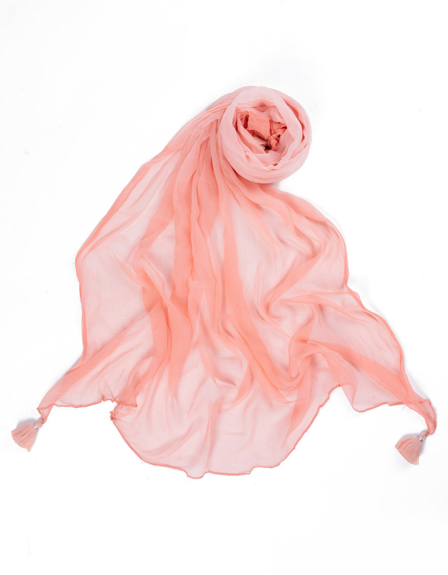 Impure Chiffon Pink Dupatta - J. Junaid Jamshed