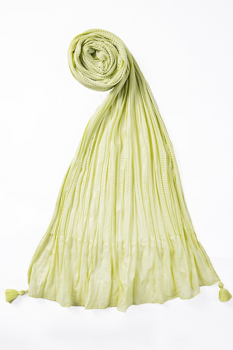 Lawn Green Dupatta - J. Junaid Jamshed