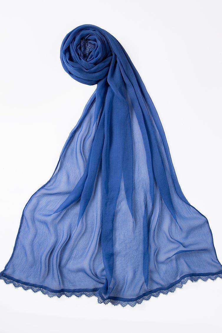 Impure Chiffon Blue Dupatta - J. Junaid Jamshed