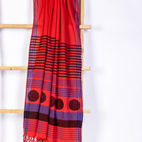 Jacquard Red Dupatta - J. Junaid Jamshed