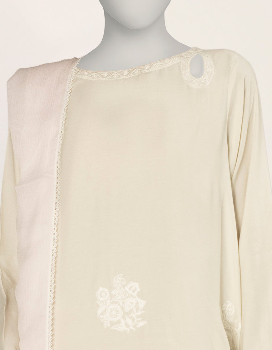 Silk Multicolor Stitched Suit - J. Junaid Jamshed