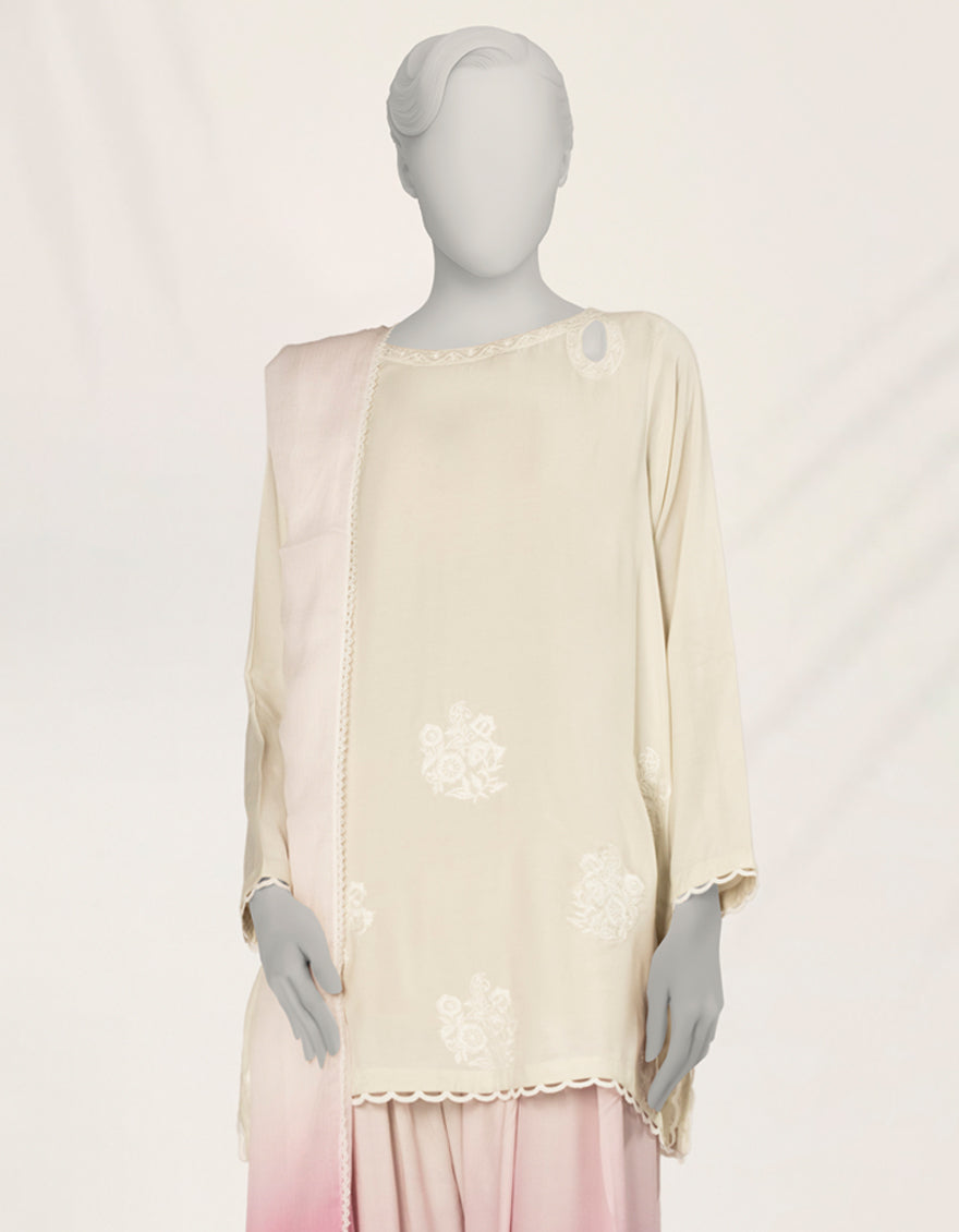 Silk Multicolor Stitched Suit - J. Junaid Jamshed