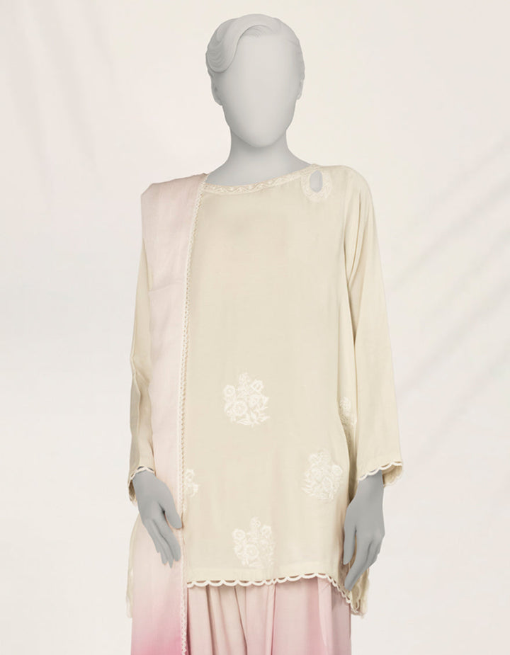 Silk Multicolor Stitched Suit - J. Junaid Jamshed