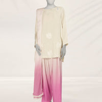 Silk Multicolor Stitched Suit - J. Junaid Jamshed