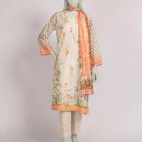 Khaddar Beige Stitched Suit - J. Junaid Jamshed