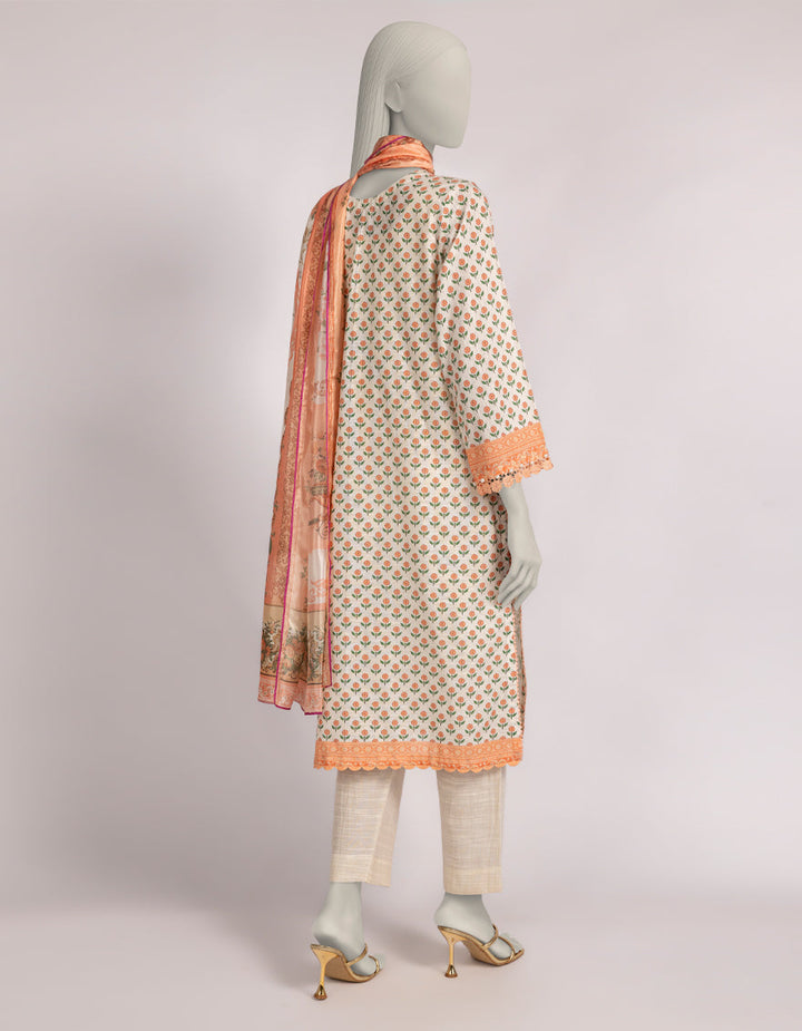 Khaddar Beige Stitched Suit - J. Junaid Jamshed