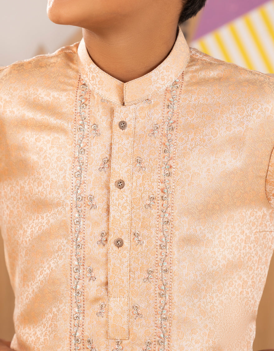 Blended Peach Special Kurta - J. Junaid Jamshed