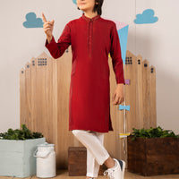Blended Red Special Kurta - J. Junaid Jamshed