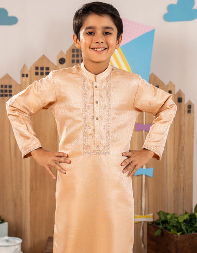 Blended Peach Special Kurta - J. Junaid Jamshed