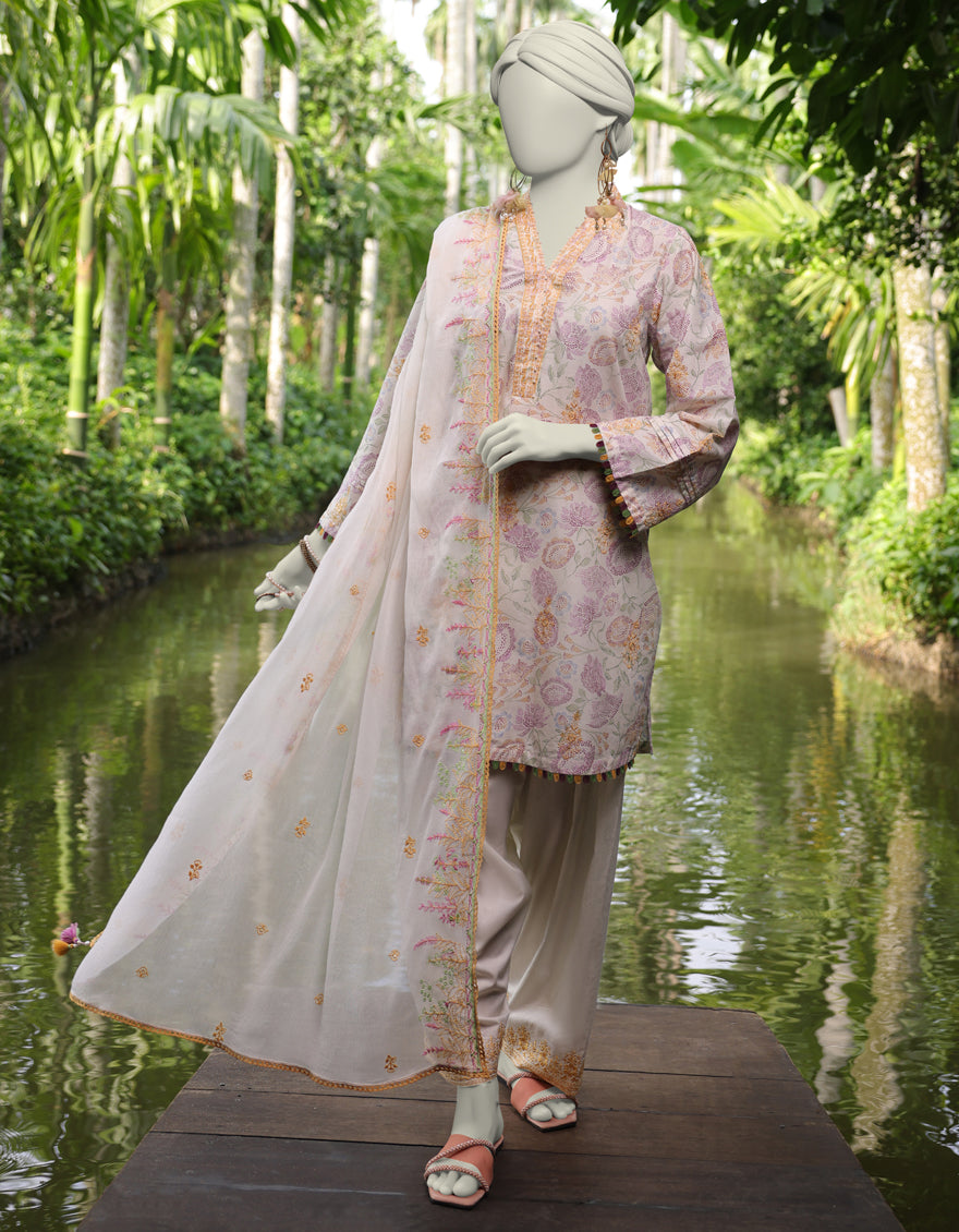 Lawn Multi Unstitched Suit - J. Junaid Jamshed