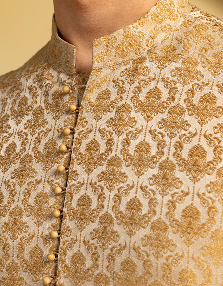 Polyester Brown Special Kurta - J. Junaid Jamshed