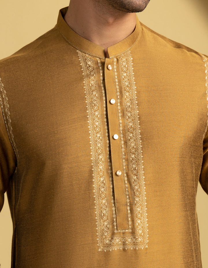 Blended Yellow Special Kurta - J. Junaid Jamshed
