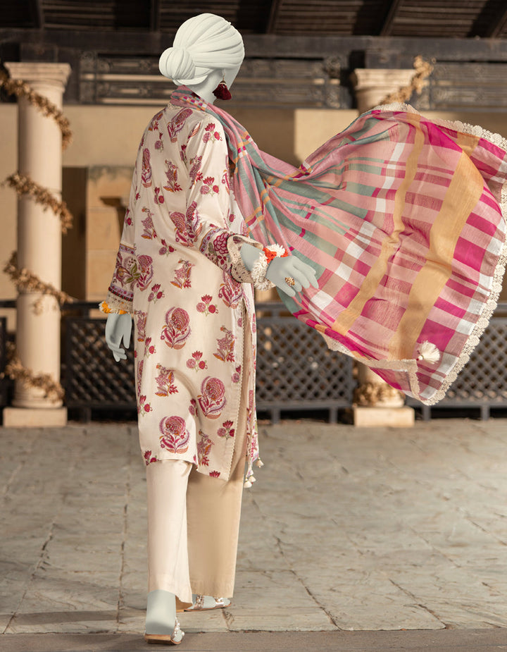 Lawn Multicolor Unstitched Suit - J. Junaid Jamshed