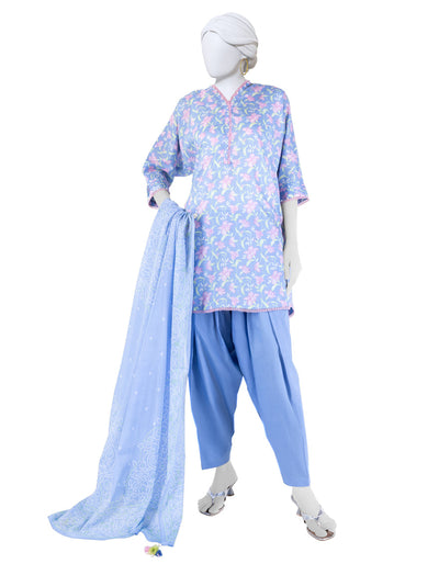 Lawn Multicolor Unstitched Suit - J. Junaid Jamshed