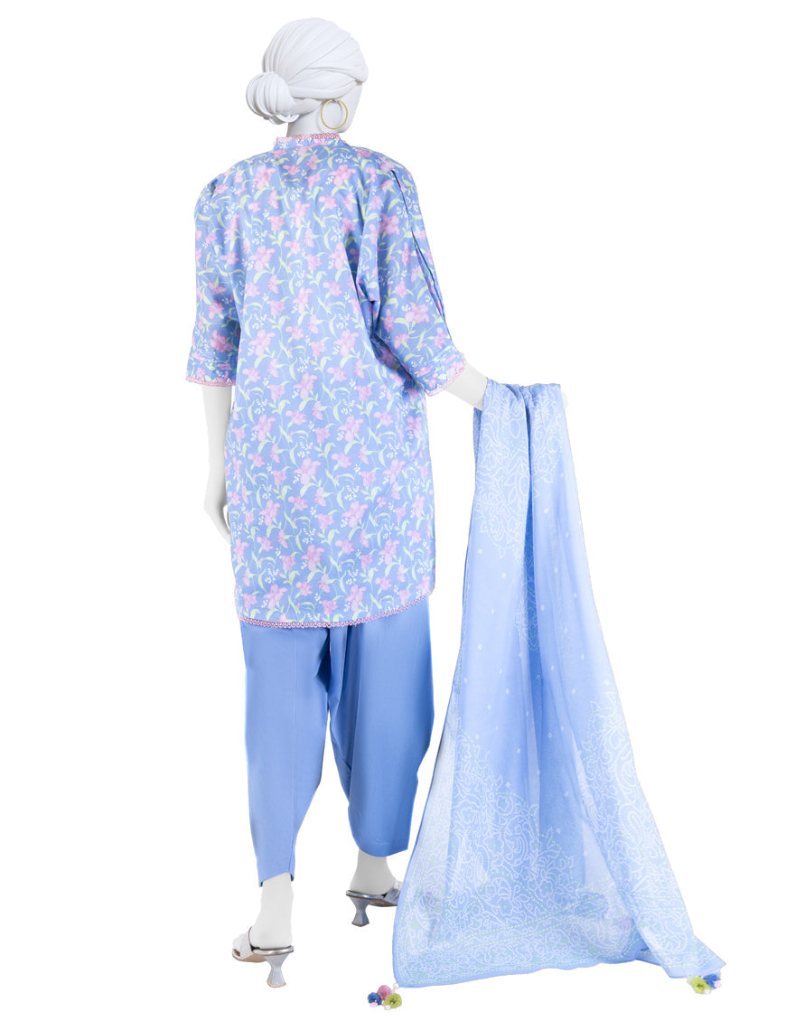 Lawn Multicolor Unstitched Suit - J. Junaid Jamshed