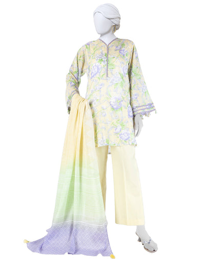 Lawn Multicolor Unstitched Suit - J. Junaid Jamshed