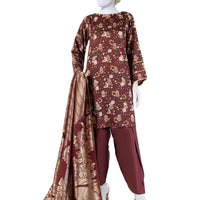 Jacquard Multicolor Unstitched Suit - J. Junaid Jamshed