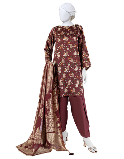 Jacquard Multicolor Unstitched Suit - J. Junaid Jamshed