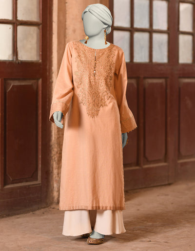 Lawn Brown Kurti - J. Junaid Jamshed