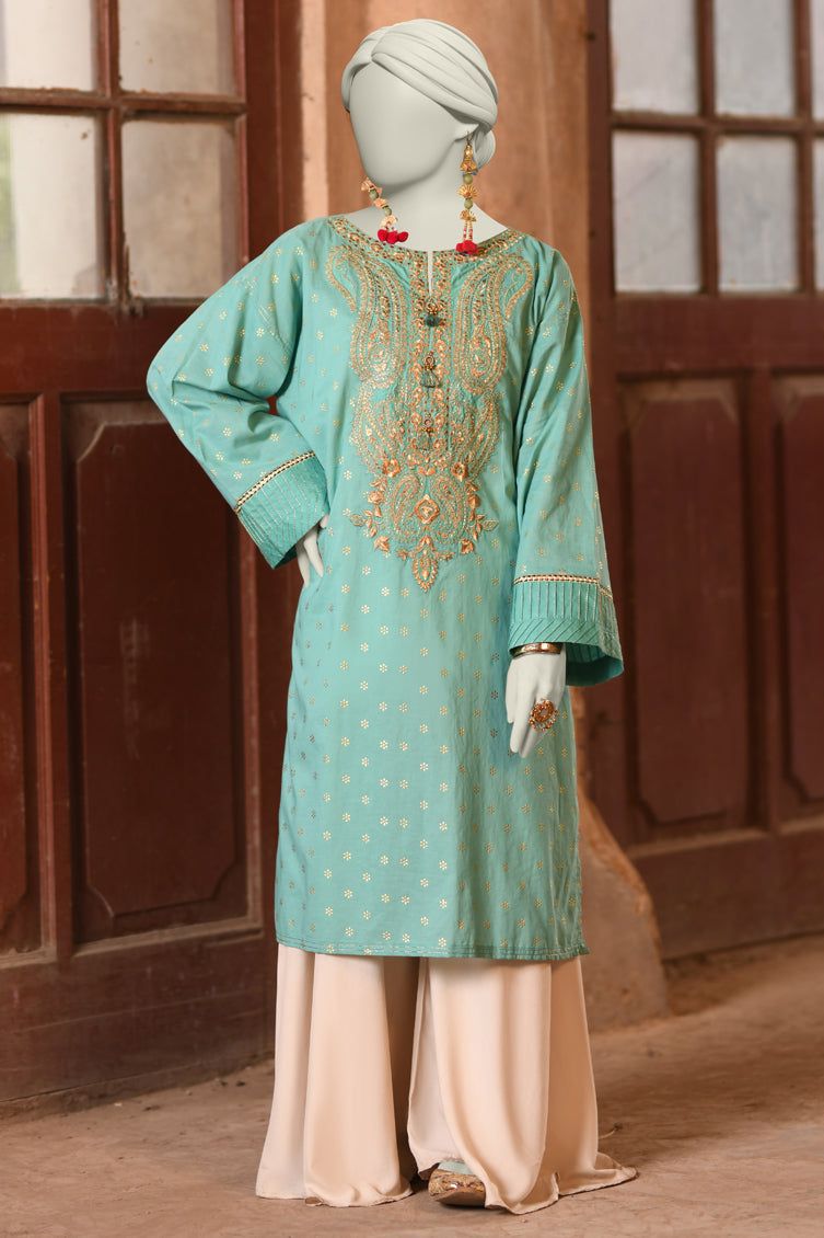 Lawn Blue Kurti - J. Junaid Jamshed