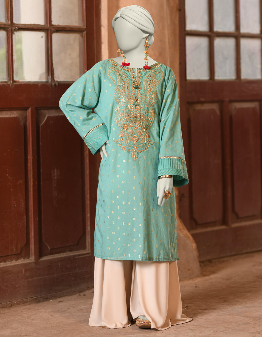 Lawn Blue Kurti - J. Junaid Jamshed