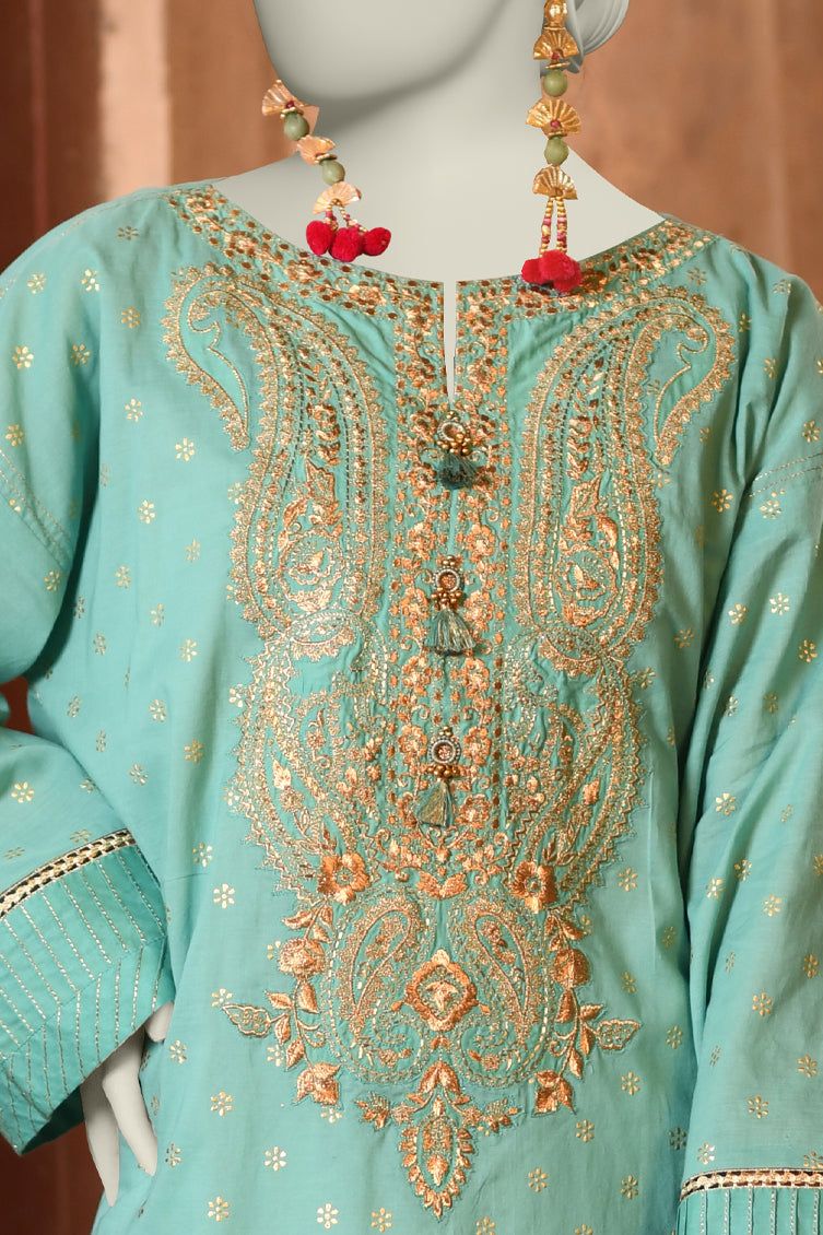 Lawn Blue Kurti - J. Junaid Jamshed