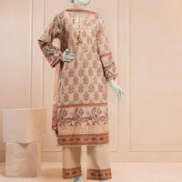 Lawn Peach Unstitched Suit - J. Junaid Jamshed
