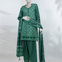Lawn Multicolor Unstitched Suit - J. Junaid Jamshed
