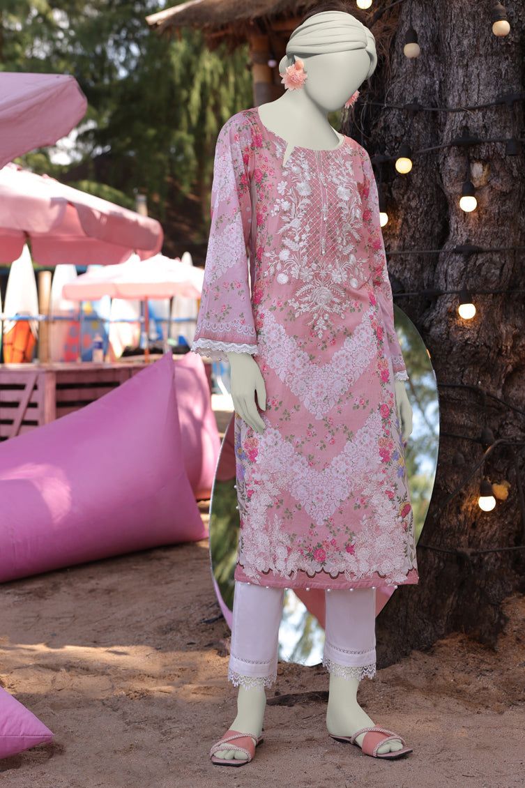 Lawn Orange Kurti - J. Junaid Jamshed