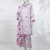Lawn Multicolor Unstitched Suit - J. Junaid Jamshed