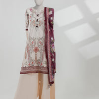 Lawn Multicolor Unstitched Suit - J. Junaid Jamshed