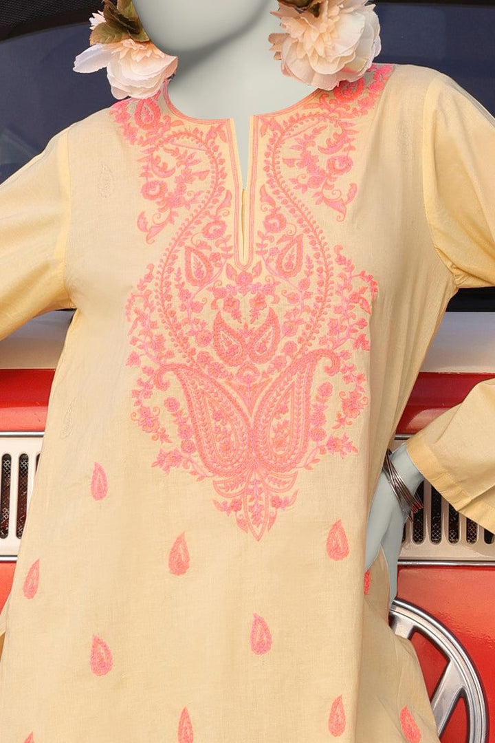 Lawn Yellow Kurti - J. Junaid Jamshed