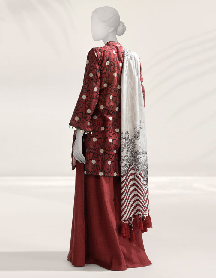 Khaddar Multicolor Unstitched Suit - J. Junaid Jamshed