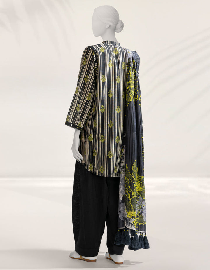 Khaddar Multicolor Unstitched Suit - J. Junaid Jamshed