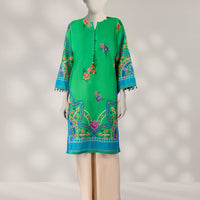 Jacquard Green Stitched Suit - J. Junaid Jamshed