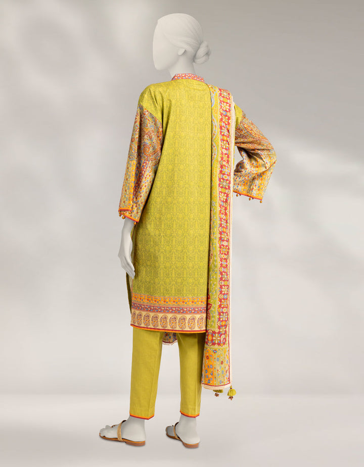 Pashmina Green Unstitched Suit - J. Junaid Jamshed