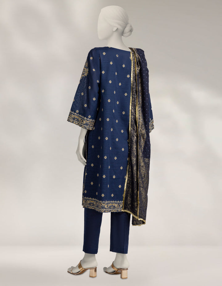 Khaddar Slub Multicolor Unstitched Suit - J. Junaid Jamshed