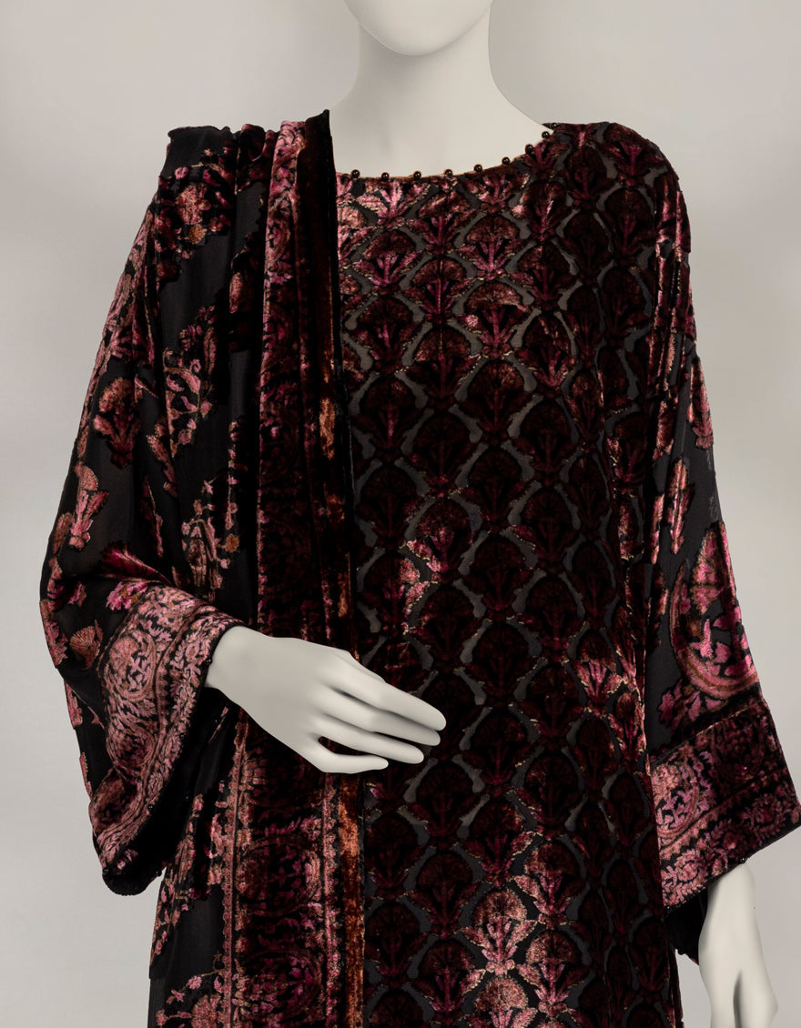 Palachi Multicolor Unstitched Suit - J. Junaid Jamshed