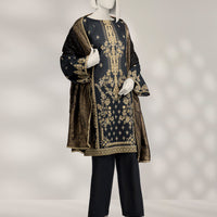 Khaddar Slub Multicolor Unstitched Suit - J. Junaid Jamshed