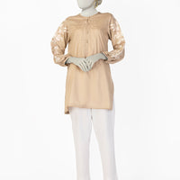 Lawn Brown Kurti - J. Junaid Jamshed