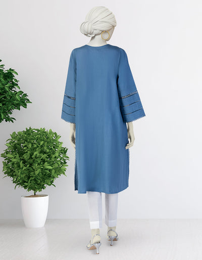 Lawn Blue Kurti - J. Junaid Jamshed